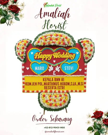 Papan Bunga Pernikahan Tapa Baru